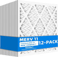 (12 Pack) 16x24x1 Air Filter, MPR 1200 & FPR 7, MERV 11 Pleated Air Filter (Actual Size: 15.75" x 23.75" x 0.75"), product