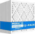 (12 Pack) 20x24x1 Furnace Air Filters, MPR 1900 & FPR 10, MERV 13,Pleated Air Filter (Actual Size: 19.75"x23.75"x0.75")