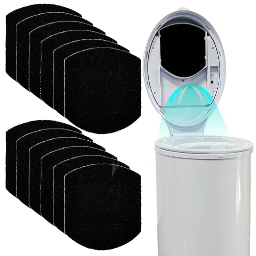 12 Pack Baby Diaper Pail Deodorizer for Diaper Pail, Activated Charcoal Odor Absorbing Filters Compatible with