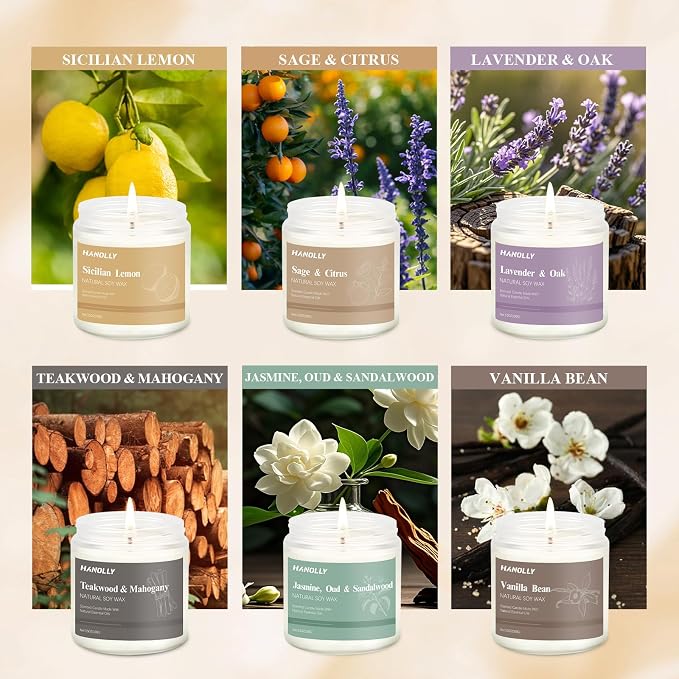 12 Pack Candles for Home Scented, Aromatherapy Candles Gifts Set for Women, Lavender, Vanilla, Rose Candle, alternate product
