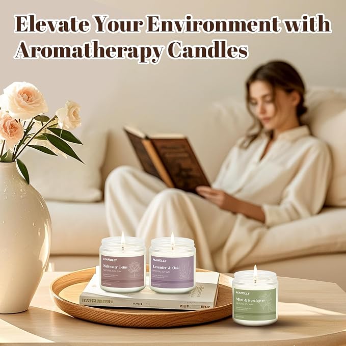 12 Pack Candles for Home Scented, Aromatherapy Candles Gifts Set for Women, Lavender, Vanilla, Rose Candle, alternate product
