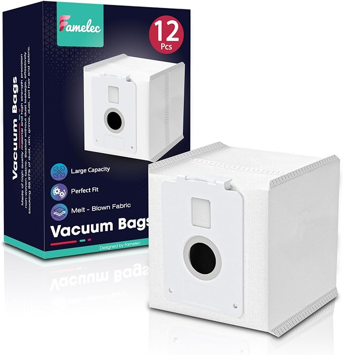 12 Pack Dust Bags for LG Vacuum Bags with Models A937KGMS, A939KBGS and A938KBGS, Replacement Dust Bag for LG CordZero