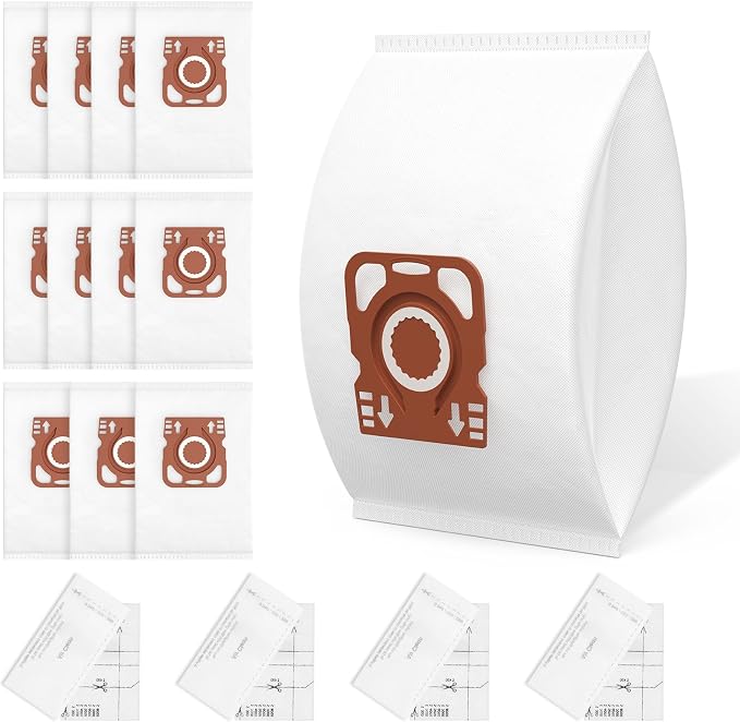 12 Pack HyClean Air TU/CO Vacuum Cleaner Bags Compatible witn Guard L1 M1 S1 Series Vacuum Cleaners, 12 Vacuum Bags, 4