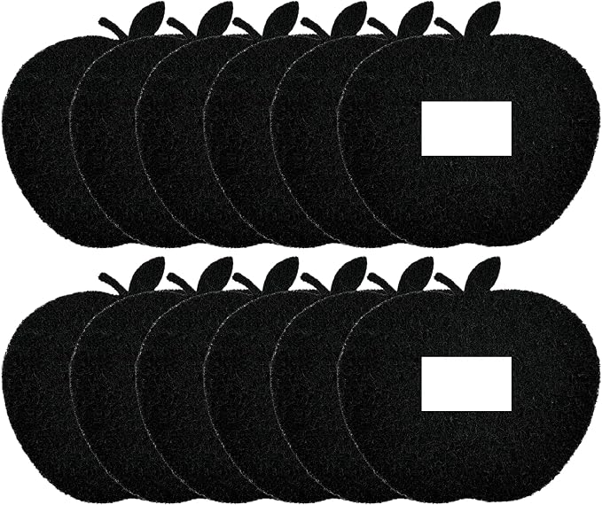 12-Pack Universal Trash Can Odor Absorbing Filters, Activated Charcoal Deodorizer for Trash Cans, Compost Buckets, Countertop