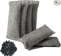 12 Packs Natural Air Purifying Bag, Shoe Deodorizer and Odor Eliminator, 100% Natural Activated Bamboo Charcoal made from