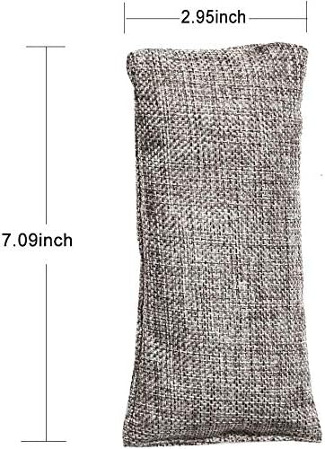 12 Packs Natural Air Purifying Bag, Shoe Deodorizer and Odor Eliminator, 100% Natural Activated Bamboo Charcoal made from