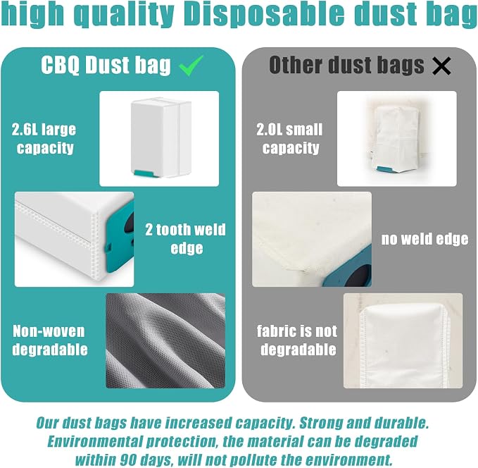 12 Packs VCA-ADB953 Dust Bags for BESPOKE Jet cordless stick vacuum Bags, 2.6L extra-large capacity Disposable