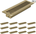 12 PCS Floor Vents Floor Registers 2x10 inch, Heavy Duty Metal Heat Air Vent Covers 2 X 10 with Rust Proof Finish for Home