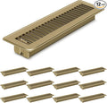 12 PCS Floor Vents Floor Registers 2x12 inch, Heavy Duty Metal Heat Air Vent Covers 2 X 12 with Rust Proof Finish for Home