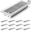 12 PCS Floor Vents Floor Registers 4x12 inch, Heavy Duty Metal Heat Air Vent Covers 4 X 12 with Rust Proof Finish for Home