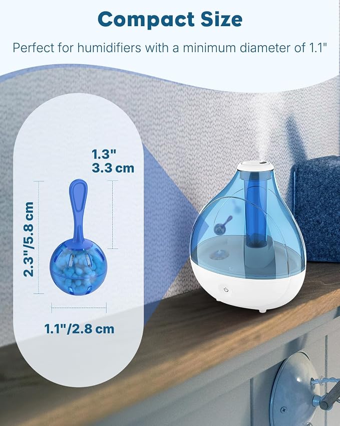 12 Pcs Humidifier Cleaner, Demineralization Cleaning Ball, Humidifier & Fish Tank Water Cleaner for Home and Office – Purify