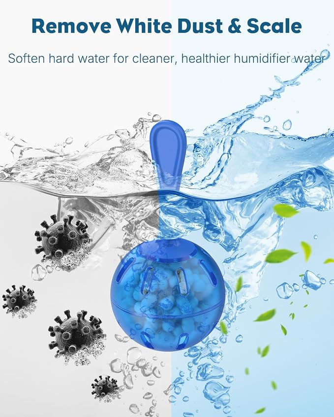 12 Pcs Humidifier Cleaner, Demineralization Cleaning Ball, Humidifier & Fish Tank Water Cleaner for Home and Office – Purify