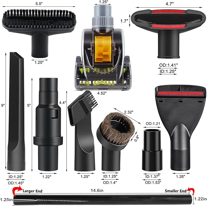 12 Pcs Vacuum Attachments Accessories for Shark Navigator Lift Away Attachments, Fit NV350 NV352 NV355 NV356E, Rotator NV500