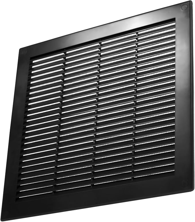 12'' x 12'' Inch Black Soffit Vent Cover - Pack of 100 - Flat Square Air Vent Louver - Grille Cover, alternate product view 7
