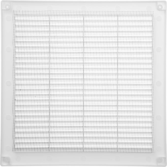 12'' x 12'' Inch White Soffit Vent Cover - Pack of 100 - Flat Square Air Vent Louver - Grille Cover, alternate product view 6