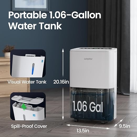 120 Pints 2025 Energy Star Home Dehumidifier for Spaces up to 6,000 Sq. Ft, Ideal for Basement, Bathroom and Large Room with