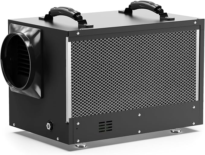 120 PPD Commercial Dehumidifiers with Pump and Hose, Crawl Space Basement dehumidifier, Industry Water Damage Unit, Compact