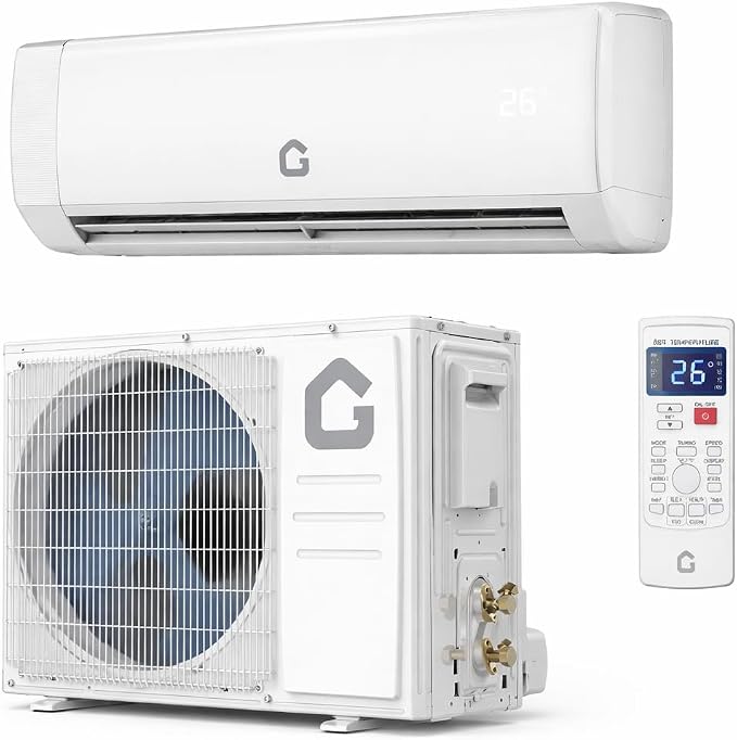 12000 BTU Mini Split AC/Heating System, 21 SEER2 Inverter Ductless Heat Pump, WiFi Wall Mount Split System Air Conditioner