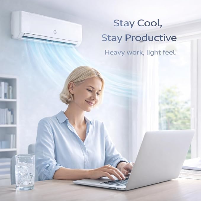 12000 BTU Mini Split AC/Heating System, 21 SEER2 Inverter Ductless Heat Pump, WiFi Wall Mount Split System Air Conditioner