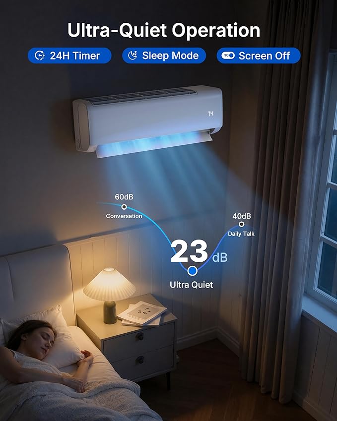 12000 BTU Mini Split Air Conditioner 230V, 20 SEER2 AC & Heat Pump, Quiet Ductless System for Up to 750 Sq.Ft, alternate