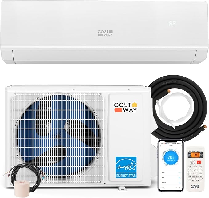12000 BTU Mini Split Air Conditioner & Heater, 115V WiFi Enabled 24 SEER2 Ductless Inverter AC Unit, Works w/Alexa, Cools