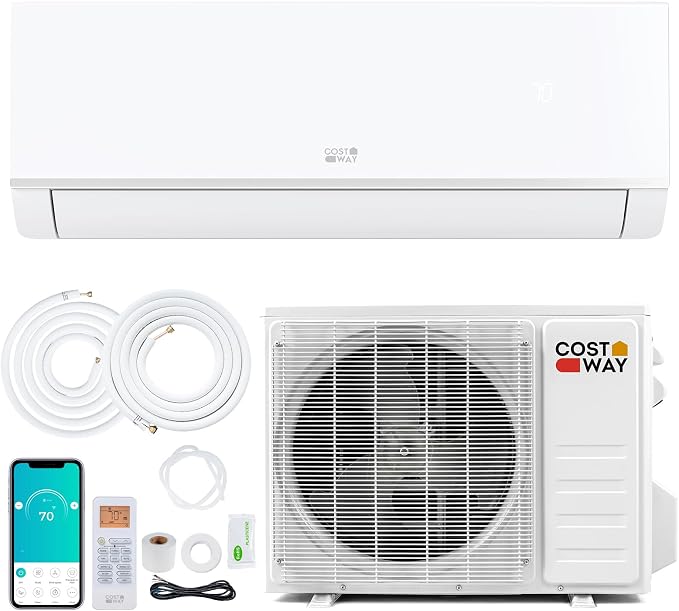 12000 BTU Mini Split Air Conditioner & Heater, 20 SEER2 115V Wifi Enabled Energy Efficient Inverter Split AC Unit Up to 750
