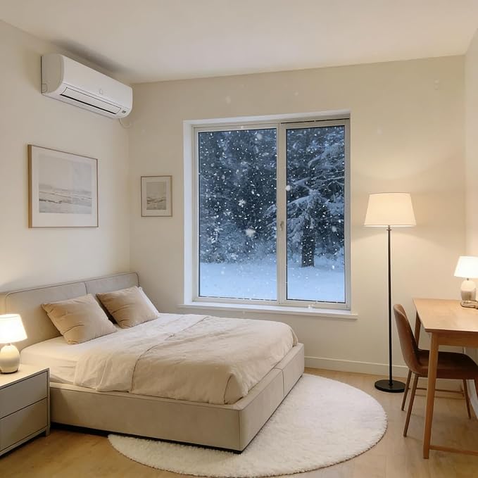 12000 BTU Mini Split Air Conditioner with 17 SEER2 Efficiency, Smart Split Unit AC Cooling/Heating Up to 750 Sq.ft, Inverter