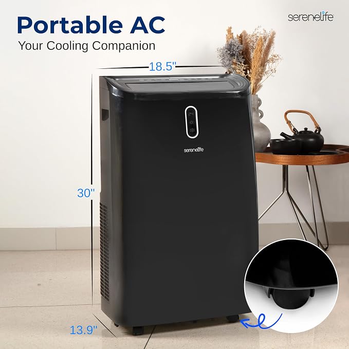 12000 BTU Portable Air Conditioner - 3-in-1 Compact Standing Air Conditioner for Room Up to 380 Sq. Ft. - Floor AC Unit with