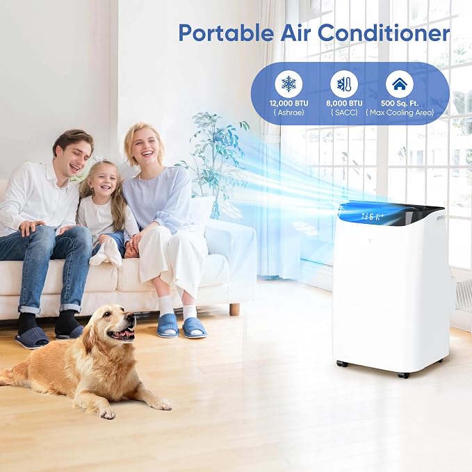 12000 BTU Portable Air Conditioners Cools Up to 500 Sq.Ft, Portable AC Unit with Cool, Dry, Fan Modes, alternate product view