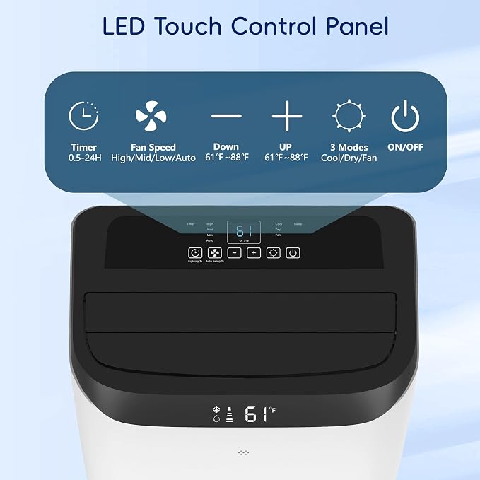12000 BTU Portable Air Conditioners Cools Up to 500 Sq.Ft, Portable AC Unit with Cool, Dry, Fan Modes, alternate product view