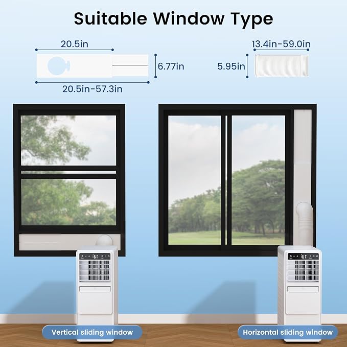 12000 BTU Portable Air Conditioners for Room up to 500 sq.ft, 3-in-1 Free Standing Quiet Portable AC Unit with Fan &