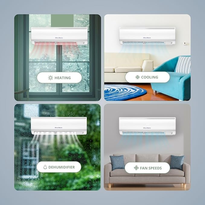 12000 BTU Smart Mini Split AC/Heat Pump, 19 SEER2 Inverter Ductless Wall Mount, 110/120V, Quiet 29dB, alternate view 3