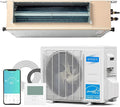 12000 BTU Smart WIFI Ducted Mini Split AC/Heating System with Inverter, 24 SEER2 Concealed Duct Air Conditioner