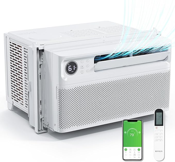12000 BTU Wifi Enabled Window Air Conditioner with Inverter, AC Unit for Window with APP & Voice Control, product image