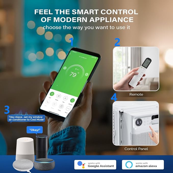 12000 BTU Wifi Enabled Window Air Conditioner with Inverter, AC Unit for Window with APP & Voice Control, alternate product