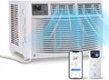 12000 BTU Window Air Conditioner for Rooms up to 550 Sq Ft, WiFi Enabled Smart AC, Maintains Natural Light & View, 5 Cooling