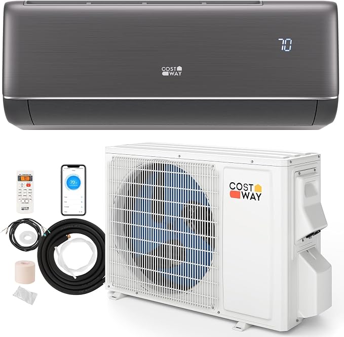 12000BTU Mini Split Air Conditioner& Heater, 22 SEER2 115V Inverter Heater Pump System Cools Up to 750 Sq. Ft, Compatible