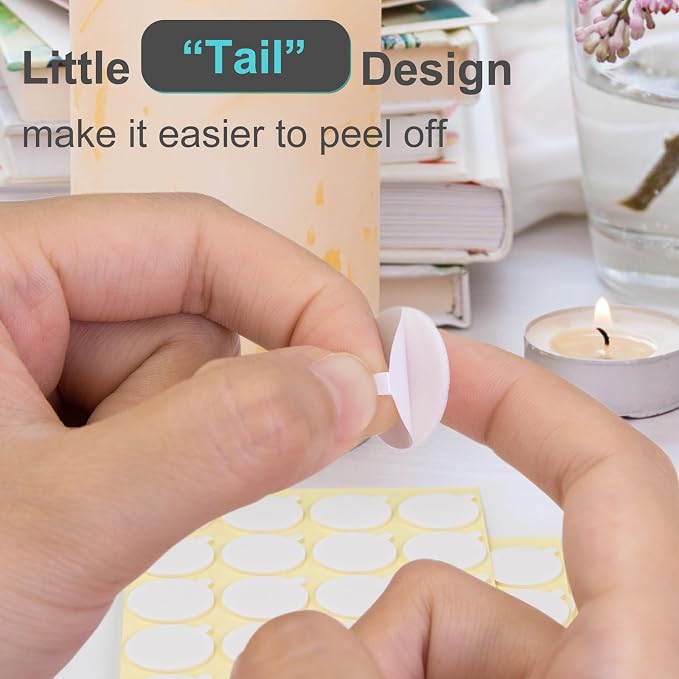 1200PCS Candle Wicks for Candle Making, Candle Wick Stickers, Heat Resistance Double-Sided Stickers with The, alternate view