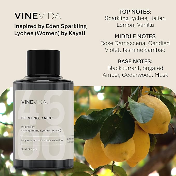 [120mL] Eden Sparkling (Women) Fragrance Oil for Candle Making - Natural Candle Oil Scents - Soap Making Essential Oil