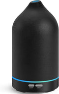 120ML Essential Oil Diffuser, Ultrasonic Aromatherapy Diffuser with Sleek Black Ceramic Design, 7-Color LED Lights, product