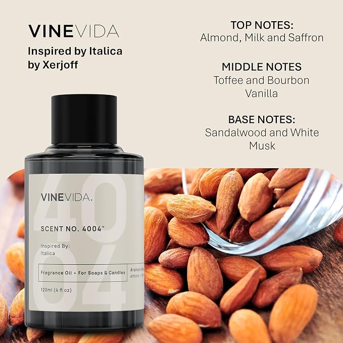 [120mL] Italica Fragrance Oil for Candle Making - Natural Candle Oil Scents - Soap Making Essential Oil - Made in USA