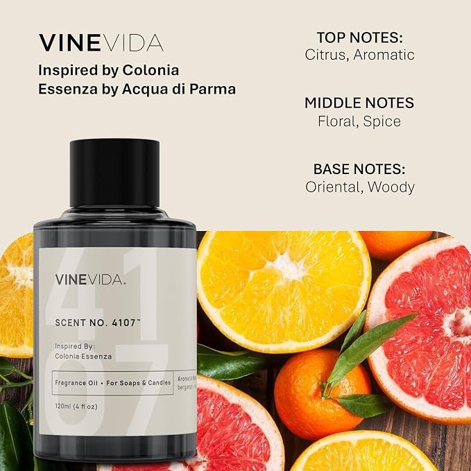 [120mL] Scent No. 4107 Fragrance Oil for Candle Making - Natural Candle Oil Scents - Soap Making Essential Oil, alternate