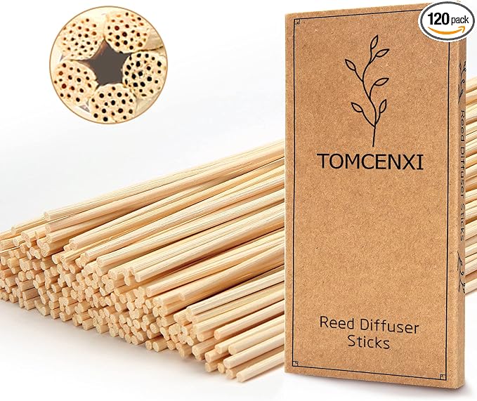 120PCS Reed Diffuser Sticks,7.5 Inch Natural Rattan Sticks,Essential Oil Aroma Diffuser Replacements Sticks, product image