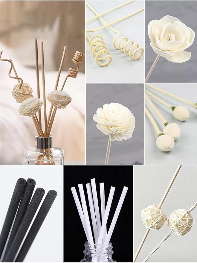 120PCS White Fiber Reed Diffuser Sticks 7.5in/19CM Replacements Sticks for Home,SPA, alternate product view 4