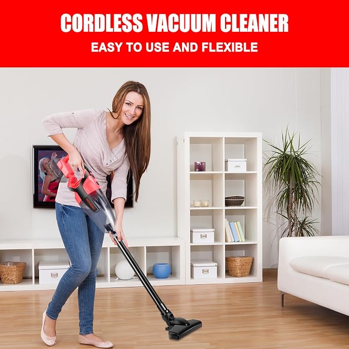 120W Cordless Vacuum Cleaner Compatible with 18V Battery (No Battery), Handheld Vacuum for Home, Boat, Workshop