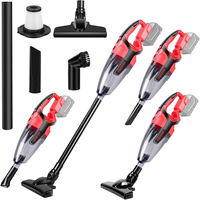 120W Cordless Vacuum Cleaner Compatible with 18V Battery (No Battery), Handheld Vacuum for Home, Boat, Workshop