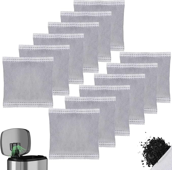 12PCS Charcoal Odor Absorber, Household Activated Charcoal Odor Absorber, Bamboo Charcoal Air Purifying Bag, Shoe Deodorizer
