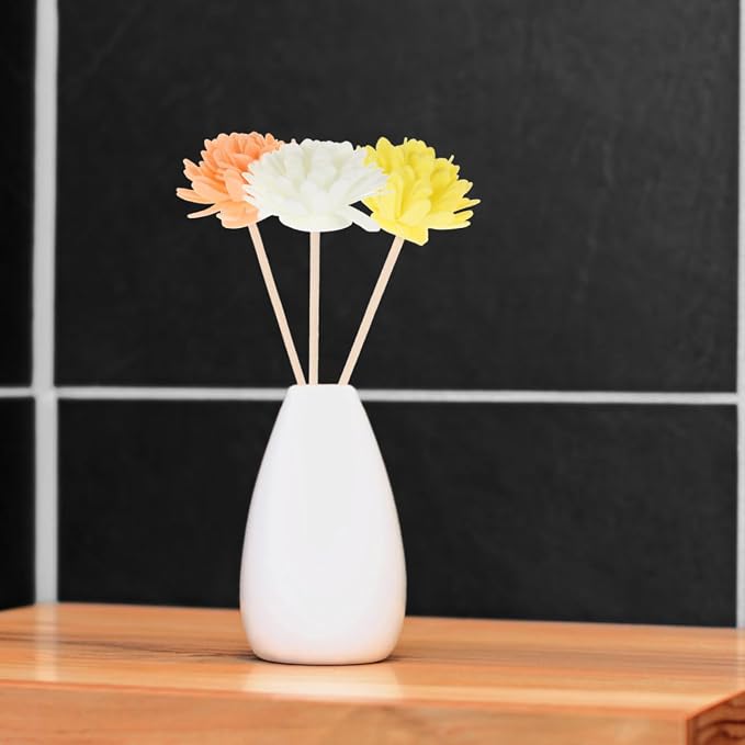 12pcs Flower Reed Diffuser Sticks, Artificial Rattan Replacement Refills for Essential Oil Aroma, alternate product view 2