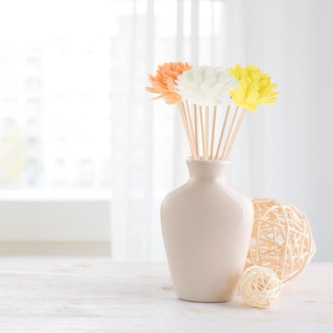 12pcs Flower Reed Diffuser Sticks, Artificial Rattan Replacement Refills for Essential Oil Aroma, alternate product view 4