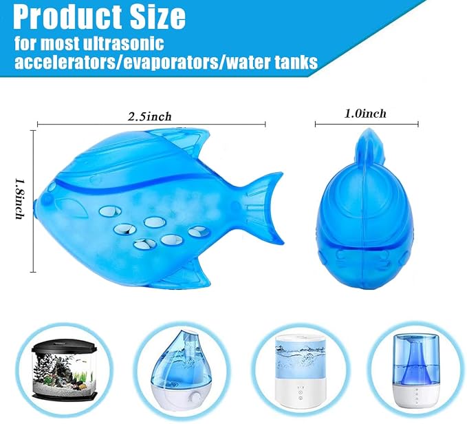 12PCS Universal Humidifier Tank Cleaner,Humidifier Cleaning Fish for Humidifiers & Fish Tanks, Purifies Water, alternate